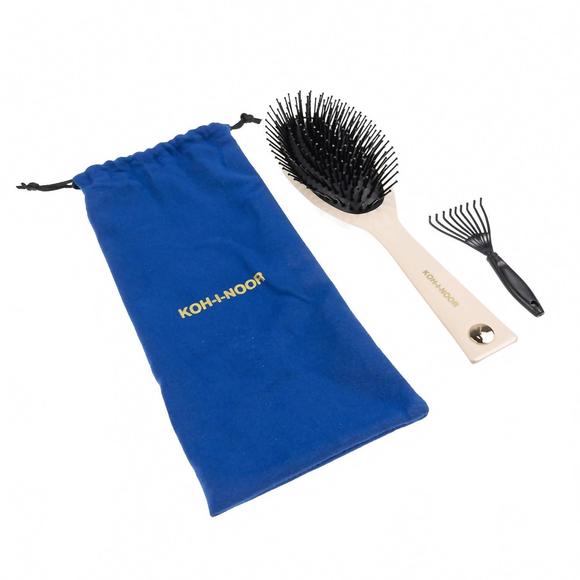 NEW KOH-I-NOOR BEAUTY USA women's synthetic pin brush in ivory white - Picture 1 of 7